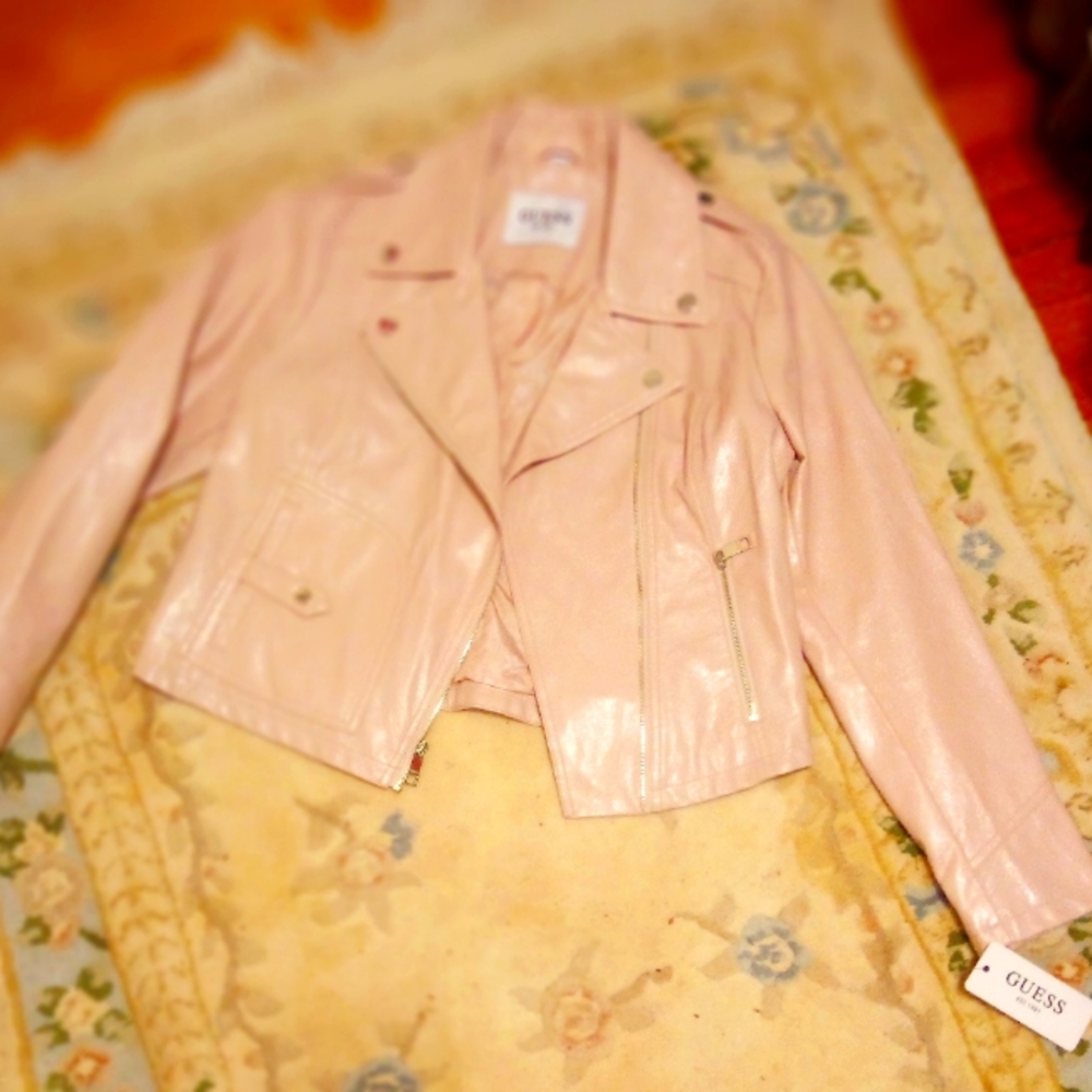 Guess leather jacket. Size large